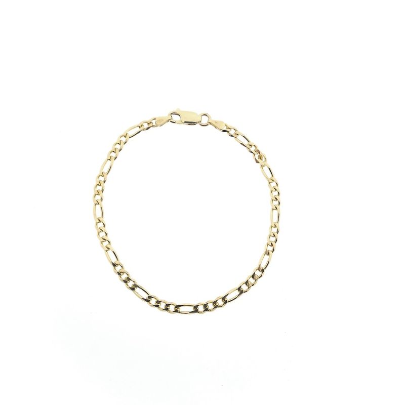 Image 3 of Gold Figaro link bracelet
