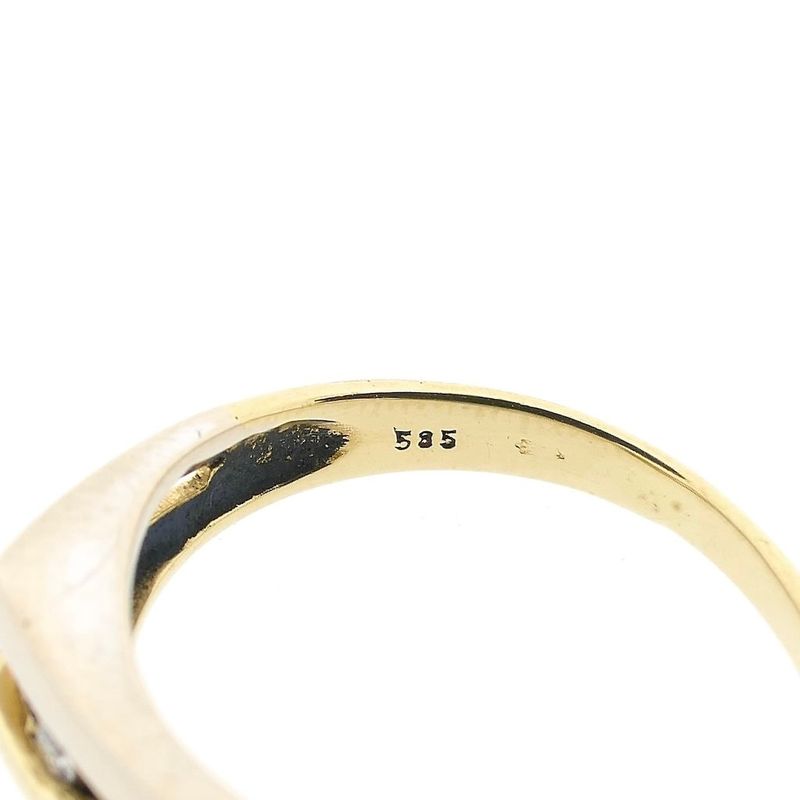 Image 6 of Two-tone gold ring with diamond; 0.02 ct.