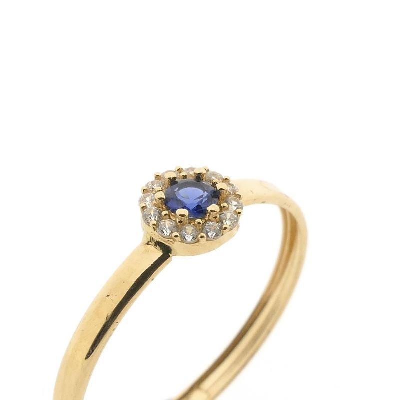 Image 3 of Gold ring with zirconia