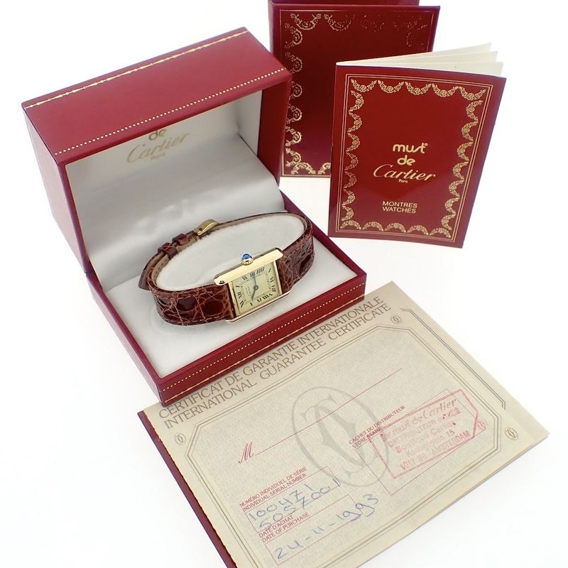 Image 10 of Cartier Tank 'Vermeil'; Women's watch