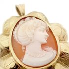 Image 5 of Vintage gold pendant with cameo