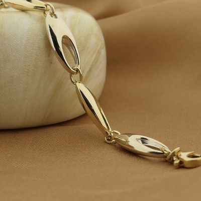 Image 2 of Two-tone gold fantasy link bracelet