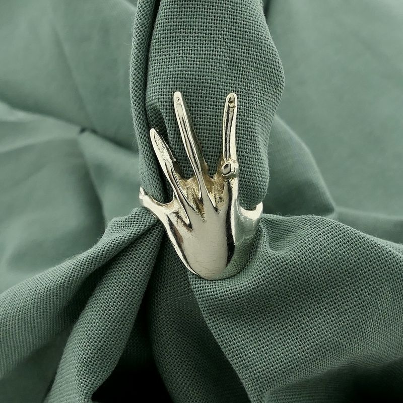 Image 6 of Silver ring of a hand