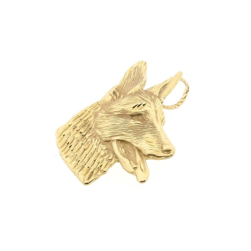Image 9 of Gold pendant of a German Shepherd's head