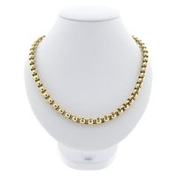 Golden jasseron link necklace.