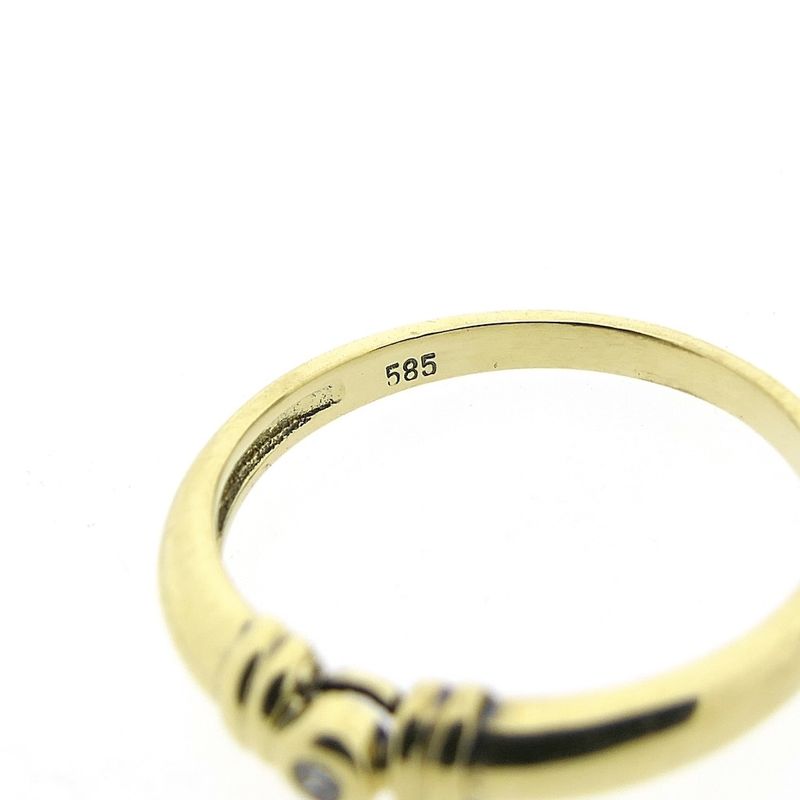 Image 6 of Gold solitaire ring with diamond | 0.01 ct.