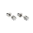 Image 5 of White gold solitaire stud earrings with diamond | 0.36 ct.