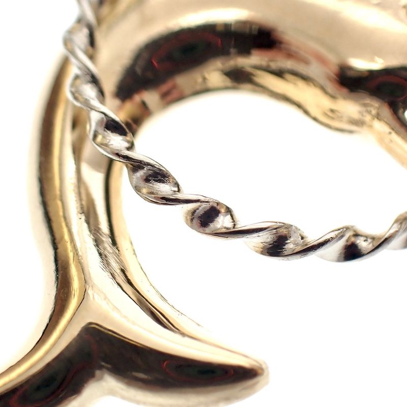 Image 7 of Two-tone gold dolphin pendant