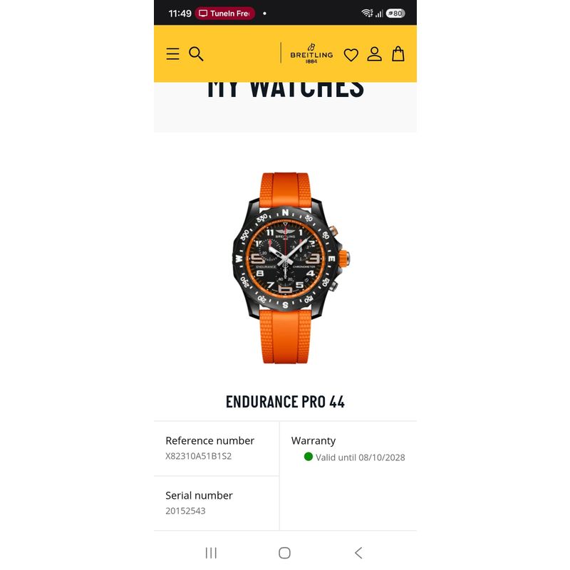 Image 11 of Breitling Endurance Pro 'Orange' X82310 - Men's Watch