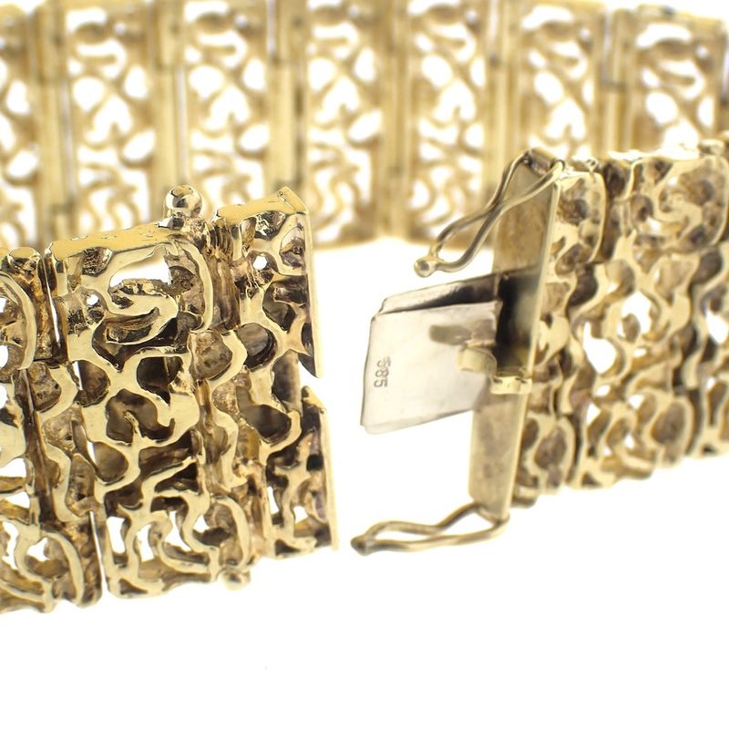 Image 8 of Gold wide fantasy link bracelet