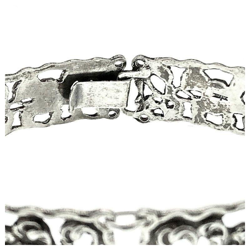 Image 4 of Silver bracelet with floral motif | 19 cm