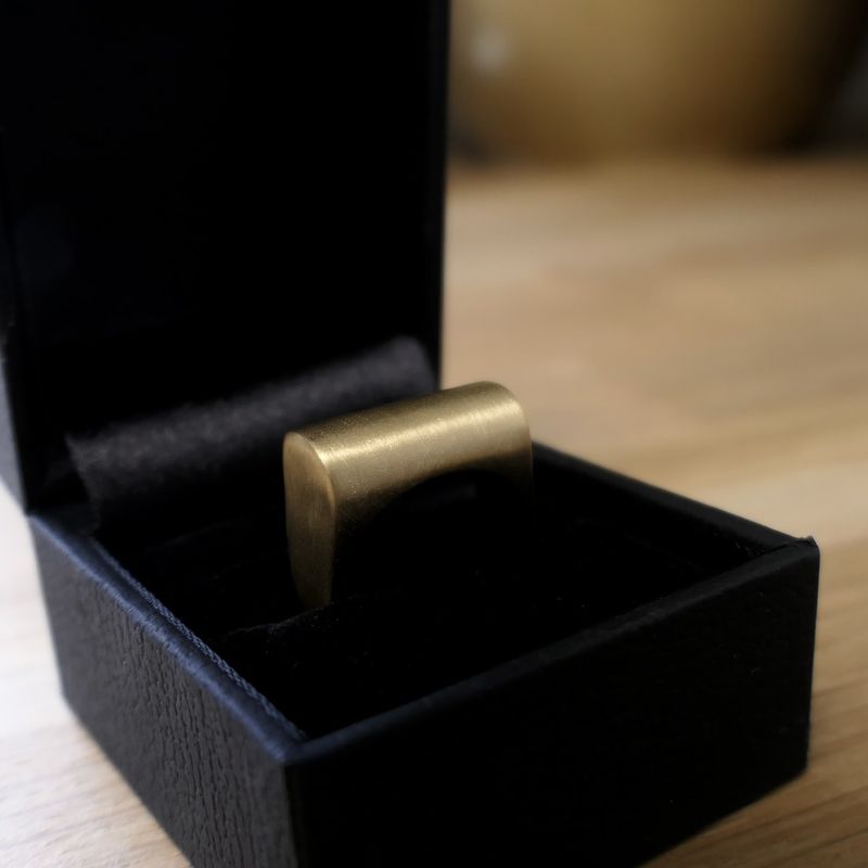 Image 2 of Vintage gold matte men's ring