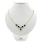 Image 1 of 18K Yellow Gold Cardano Link Necklace with Sapphire & Diamonds