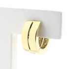 Image 5 of Gold hoop earrings with diamonds; Ø 13.1 mm