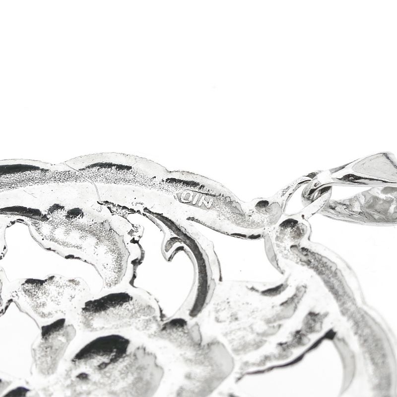 Image 7 of Silver floral pendant