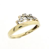 8 carat bicolor ring with zirconia
