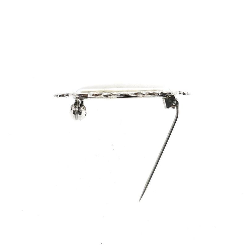 Image 5 of Silver brooch with dried edelweiss flower