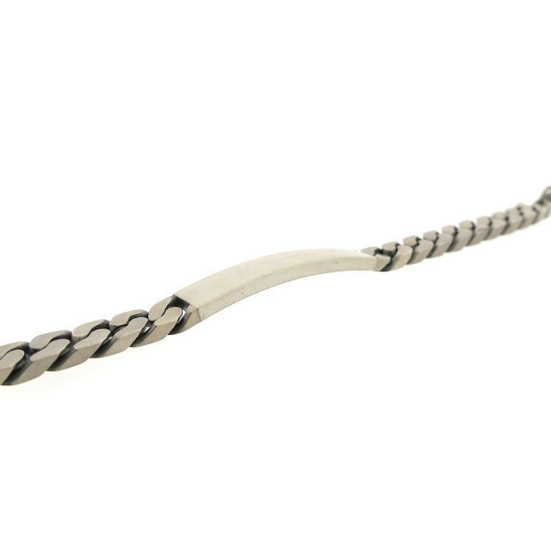Image 8 of Silver robust gourmet link bracelet with engraving plate