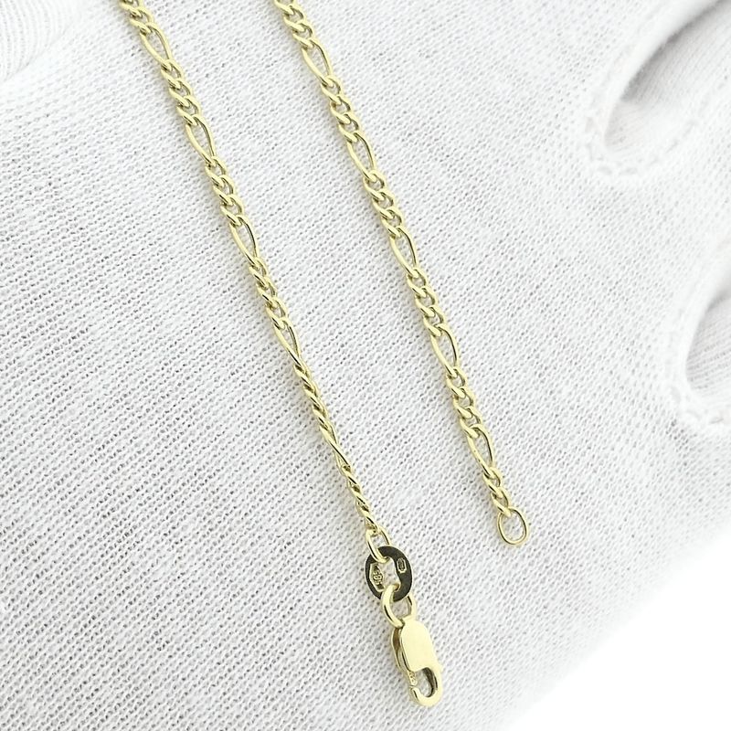 Image 7 of Gold Figaro link bracelet