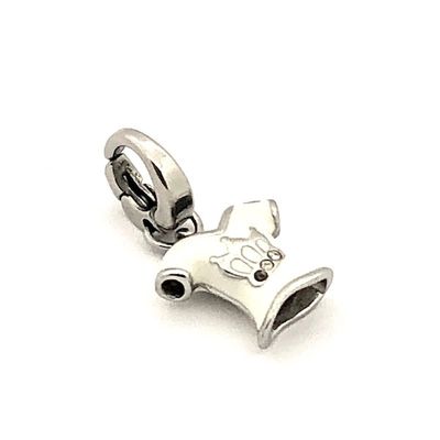 Image 1 of Silver T-shirt charm/pendant; enameled