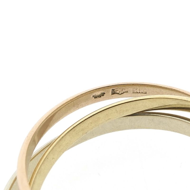 Image 5 of Tricolor gold trinity ring