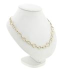 Image 3 of Bicolor Gold Necklace with Fantasy Links; 14 Karat; 45.5 cm