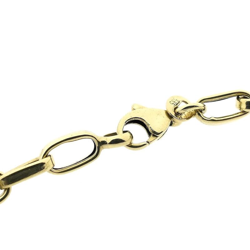 Image 5 of Gold Anchor-Link Bracelet with Nazar Eye