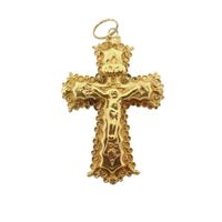 Antique gold pendant of a cross