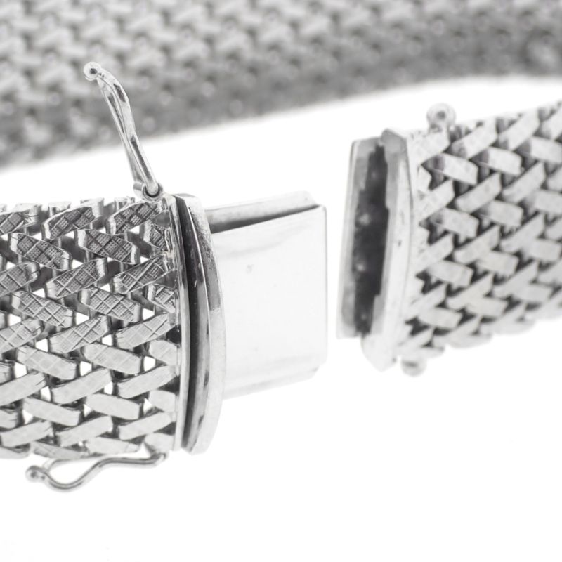 Image 7 of Vintage wide white gold bracelet