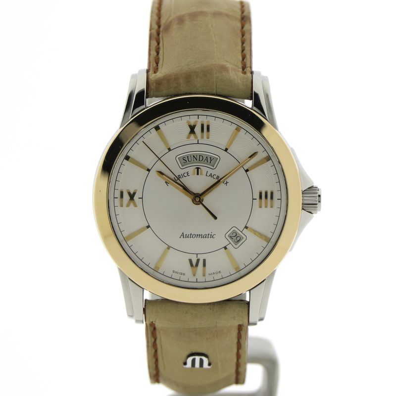 Image 1 of Maurice Lacroix Pontos Day-Date PT6058; Automatic 18k gold/steel men's watch