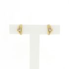 Image 1 of Gold earrings with diamond; 0.01 ct.