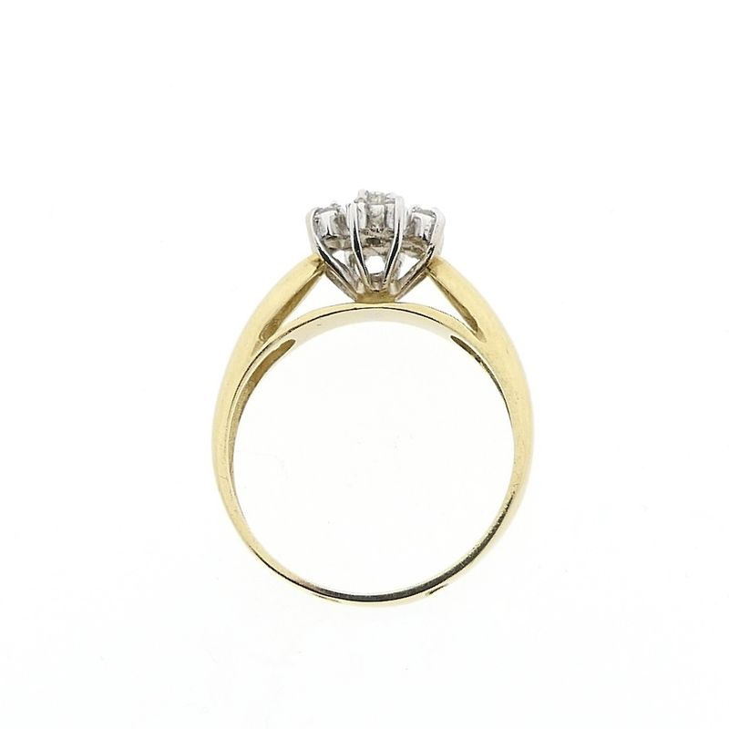 Image 6 of Gold entourage ring with diamond | 0.12 ct.