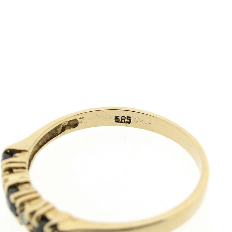 Image 6 of Gold ring with diamond and sapphire | 0.05 ct.