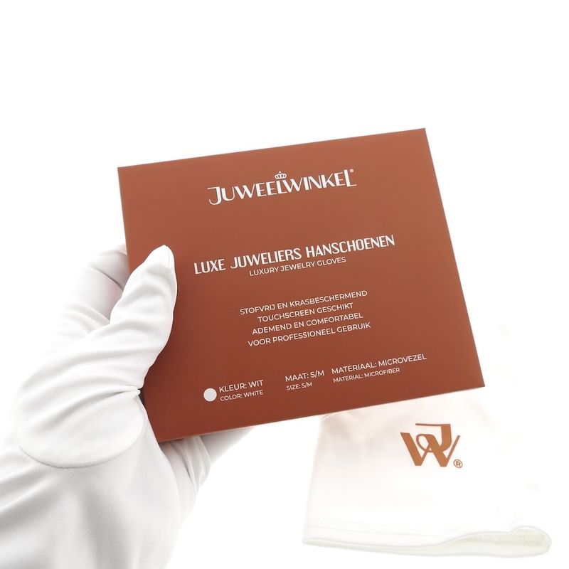 Image 4 of Luxury jewelry gloves; Dust-free and comfortable; WHITE; Size: S/M