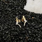 Image 2 of Diamonde Bicolor Gold Earrings with Diamonds; 0.07 ct.