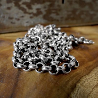 Image 2 of Silver long jasseron necklace | 81 cm