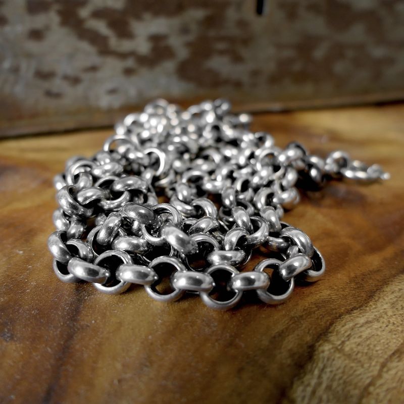 Image 2 of Silver long jasseron necklace | 81 cm