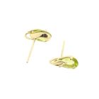 Image 9 of Gold stud earrings with peridot