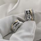 Image 9 of Two-tone gold AL CORO earrings with 0.50 ct. diamonds.