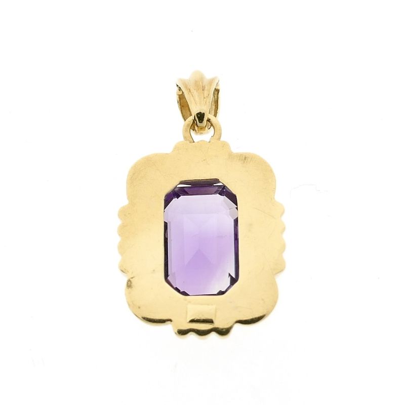Image 5 of Gold pendant with amethyst