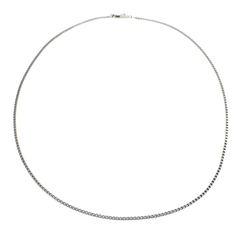 Image 4 of White gold Venetian chain | 40 cm