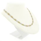 Image 3 of Two-tone gold necklace with a meandering pattern