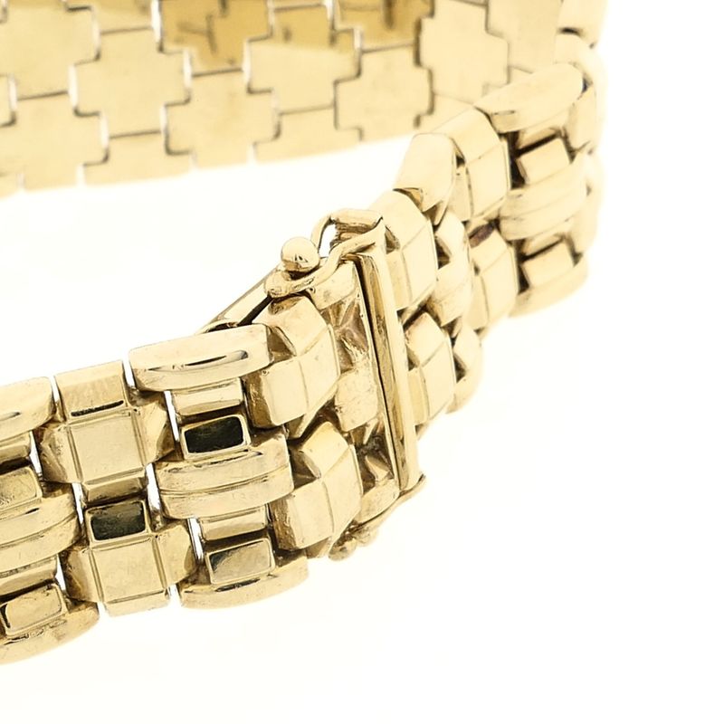 Image 5 of Gold Wide Bismarck Link Bracelet