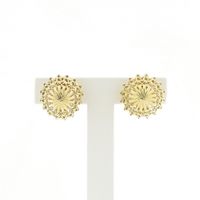 Vintage gold clip-on earrings