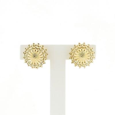 Image 1 of Vintage gold clip-on earrings