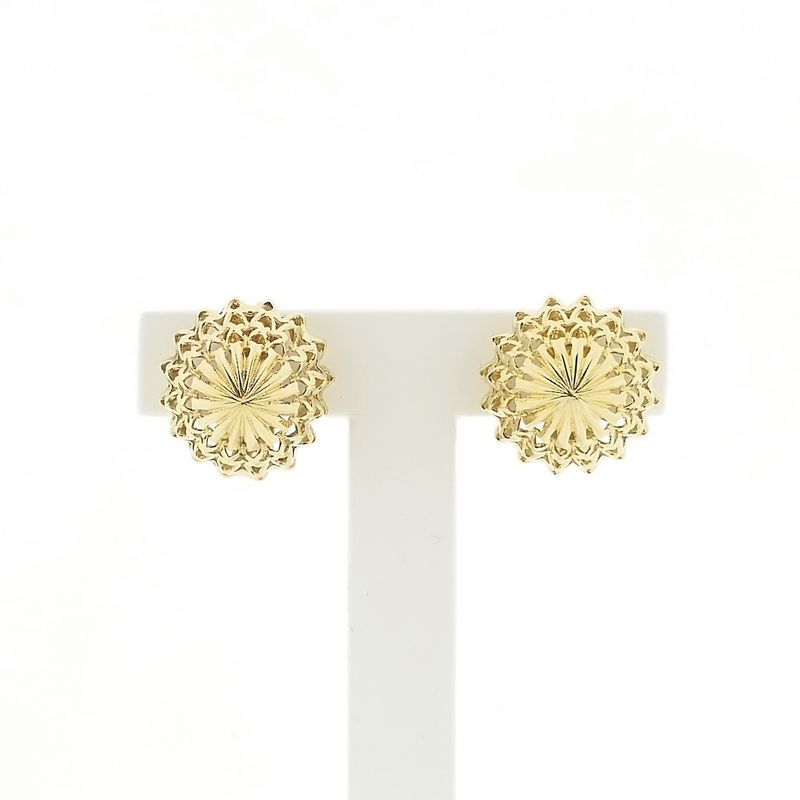 Image 1 of Vintage gold clip-on earrings