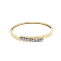 Gold bangle with 1.00 ct. diamond | Ø 56 mm