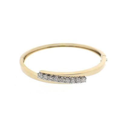 Gold bangle with 1.00 ct. diamond | Ø 56 mm Image 1 of Gold bangle with 1.00 ct. diamond | Ø 56 mm