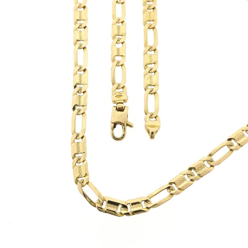 Image 1 of 18K Yellow Gold Figaro Necklace | 47 cm