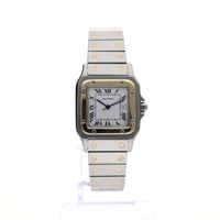 Cartier Santos Carree Automatic 2961; 18k. Gold/steel watch